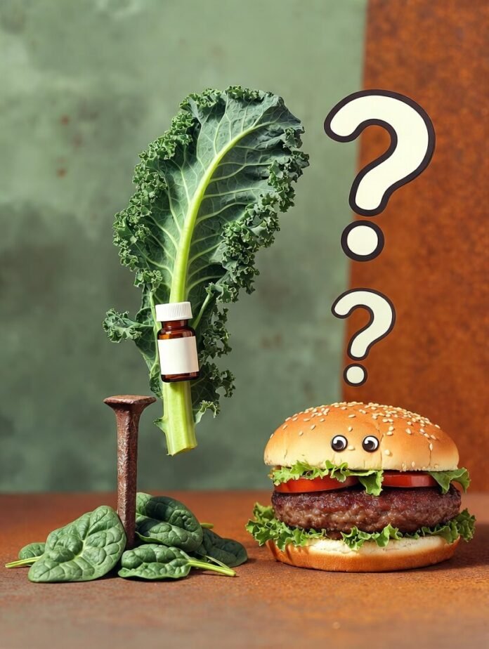 small amber-colored B12 supplement bottle balanced precariously small amber-colored B12 supplement bottle balanced precariously