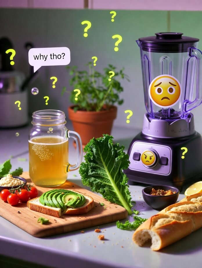 one sad-looking droopy kale leaf lying like it gave up one sad-looking droopy kale leaf lying like it gave up